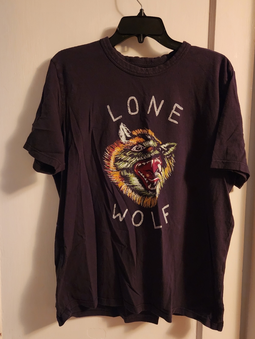 imogene + willie Black Tee with Multicolor Wolf Graphic